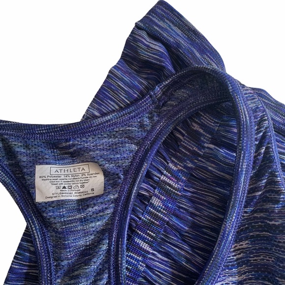 Athleta Fastest Track Tank Blue Space Dye - Picture 8 of 15